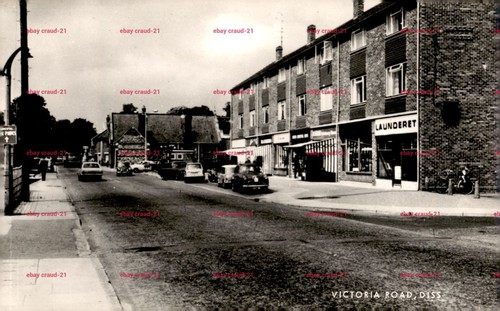 Victoria road diss postcard - diss,