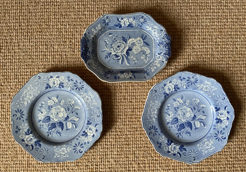 Three antique original spode - three,