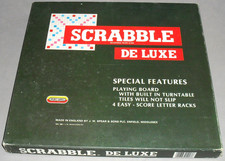 Scrabble Deluxe Board Game Spears Word Strategy Turntable 1983 COMPLETE RETRO