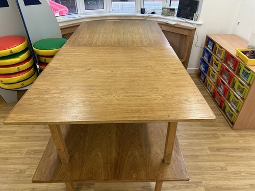 Oak faced tables for pre - oak,
