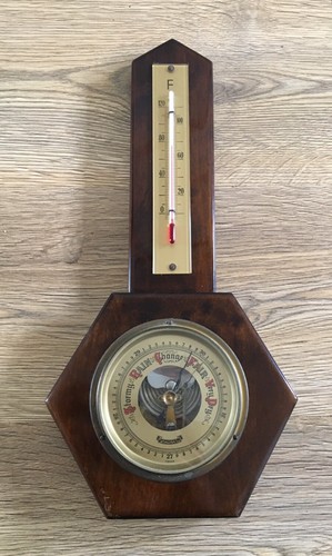 Vintage wall hanging barometer - vintage,