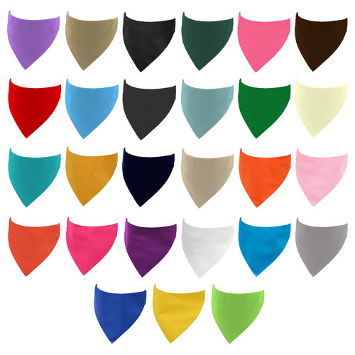Dog bandana solid colour slide - bandana,