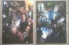 Horror movie montage posters Freddie jason hammer Dracula frankenstein, it etc