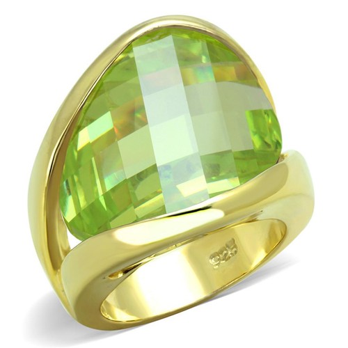 Peridot gold ring cocktail
