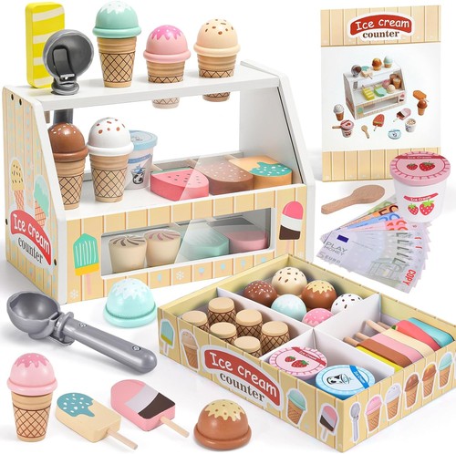 Atoylink wooden ice - wooden, set