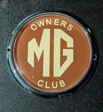 Vintage Car Badge - MG Owners Club Emblem Badge - 9cm Round Badge
