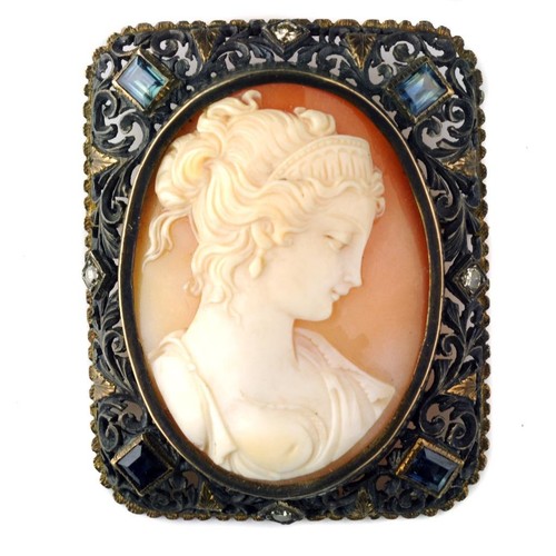 Antique shell hardstone - hardstone, cameo