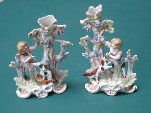 Staffordshire pottery spill - pottery,
