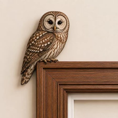Cute bird resin figurine door - resin,