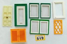 Vintage 16th scale plastic windows and doors for a dolls house 519