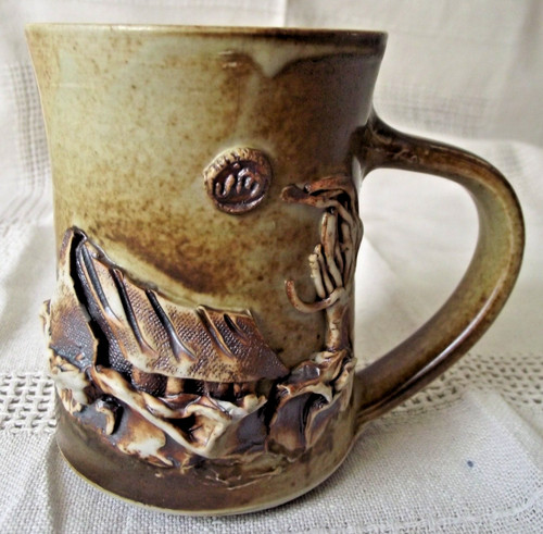 Studio pottery mug stoneware - pottery,