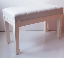 Piano Bench Duet Stool ~ White