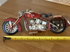 Vintage Style Collectible Motorbike Metal Ornament/ Model 10" Length