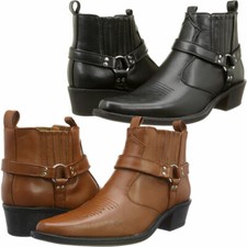 Mens cowboy boots ankle - cowboy, biker