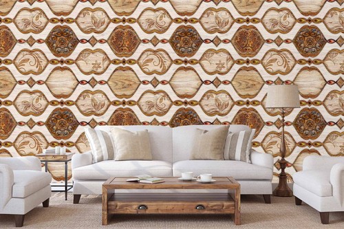 Brown graphic pattern b4170 - brown,