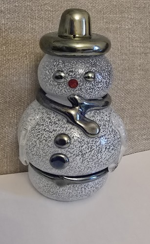 Okra glass snowman paperweight - glass,