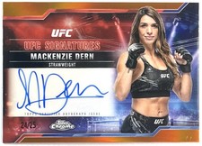 2025 Topps Chrome UFC Mackenzie Dern UFC Signatures Orange Refractor /25  #NM