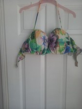 MARKS AND SPENCER LADIES BIKINI  TOP 36D  BOTTOM 14  MULTICOLOURS VERY CLEAN