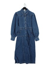 Warehouse Shirt Midi Dress UK12 in Blue RRP £79