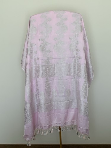 Pink banarasi mashru pure - pink,