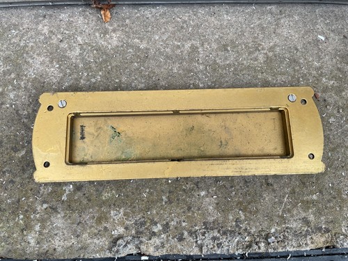 Soild brass internal letterbox - brass,