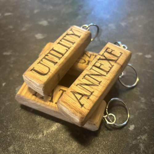 Engraved wooden rectangle - engraved,