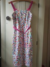 Bettie Page floral boned  Strappy Sun dress Size M