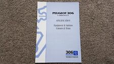 PEUGEOT 306 CABRIOLET SPECIFICATION SALES BROCHURE 1996