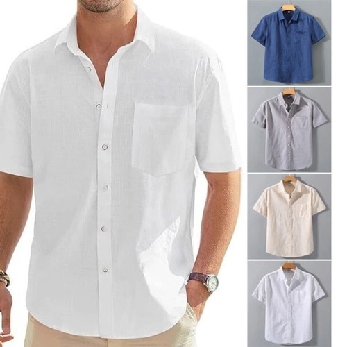 Men short sleeve - men's, linen