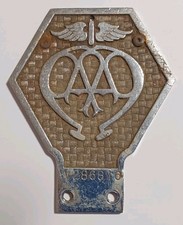 VINTAGE EARLY AA CAR BADGE