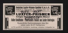 Berlin, Advertising 1905, German Luxfer Prism Syndicate GmbH