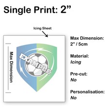 Football Badge cake topper