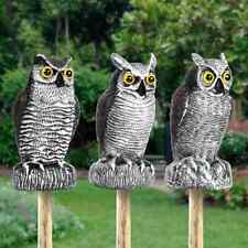 Owl Decoy Statue Protect Garden Yard Scare Birds Away Pigeon Repellent Scarecrow