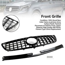 Gloss Black Front Bumper Grill