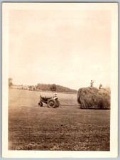 Vtg B&W Snapshot Men Working