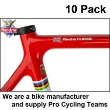 10x Personalised bike frame Name Stickers Decals + Flag. THE ORIGINAL AND BEST !