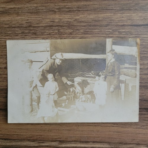 Antique rppc farmer - rppc, family