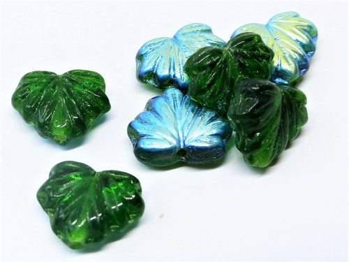13mm czech glass heart - heart, shaped
