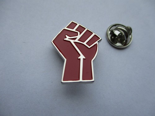 Solidarity fist metal badge - metal,
