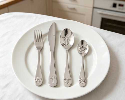 4pc kids cutlery set stainless - 4pc,