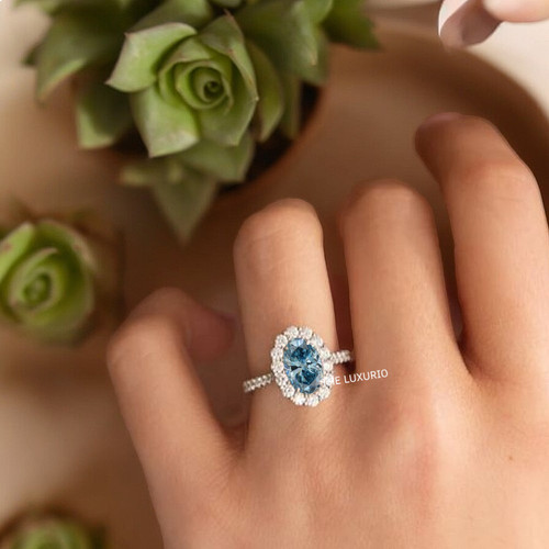 Oval cut diamond ring 14k - diamond,