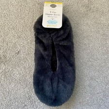 Primark Memory Foam Slipper Socks Charcoal Grey Fur Winter Ladies Gift / UK 6-8