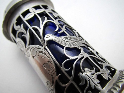 Antique sterling silver blue - antique,