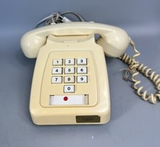 Rare Vintage Pye TMC Cream Coloured Button Dial Telephone, Retro Prop/ Display