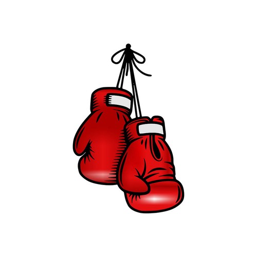 Boxing gloves iron on - x,