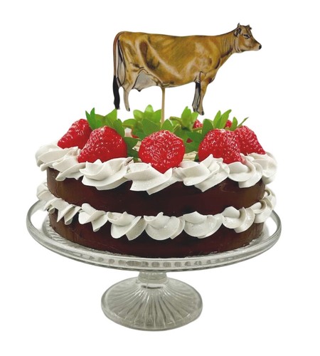 Jersey cow cake topper - cake,