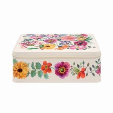 Emma Bridgewater Garden Flowers Deep Rectangular Tin 195 x 154 x 75mm