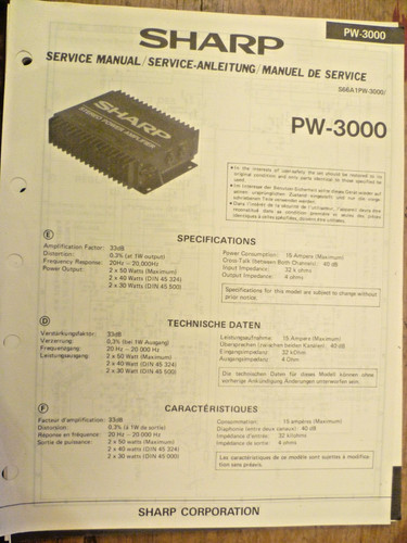 Sharp 3000 power - ,