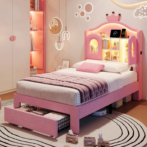 3ft single velvet bed - 3ft,