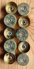 12x Eley 12Ga Shotgun Shell/Cartridge/Case 9.6mm brass ends. Crafts*keyring*art